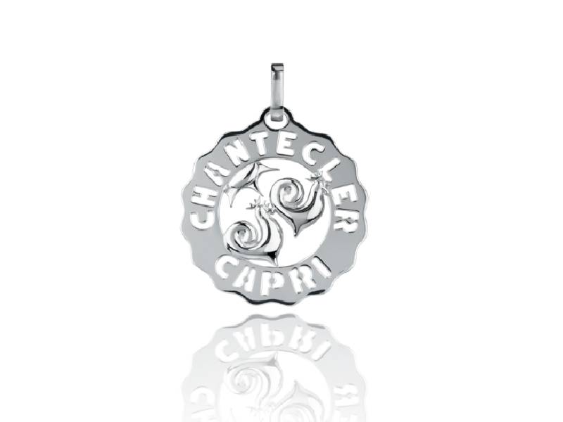 SILVER SMALL LOGO ROOSTERS AND SUN CHARM ET VOILA' CHANTECLER 38913